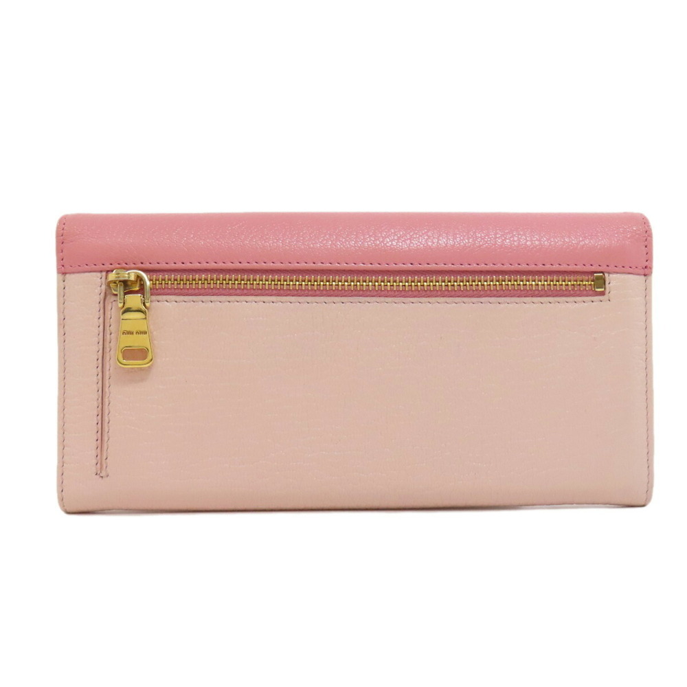 Miu Miu Ribbon Long Wallet Leather Women's - image 2